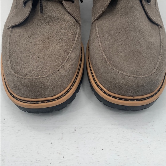 Crown Vintage Beige Leather Ankle Boots Size 10 - Picture 7 of 10